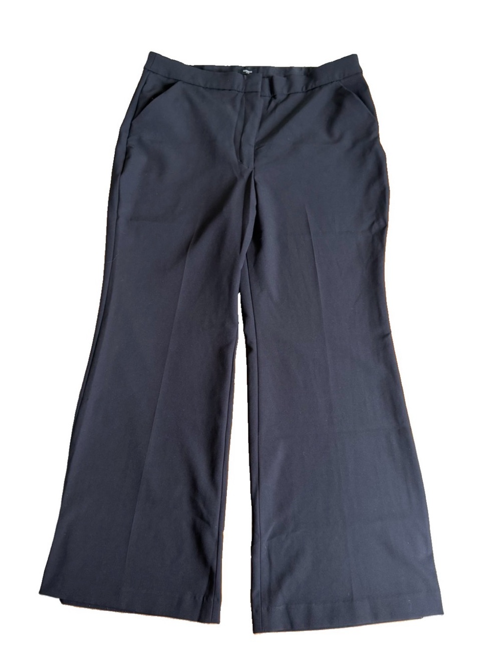 Express Editor Flare Trouser Pants Women’s Size 14S Wide Leg Preppy Office Black
